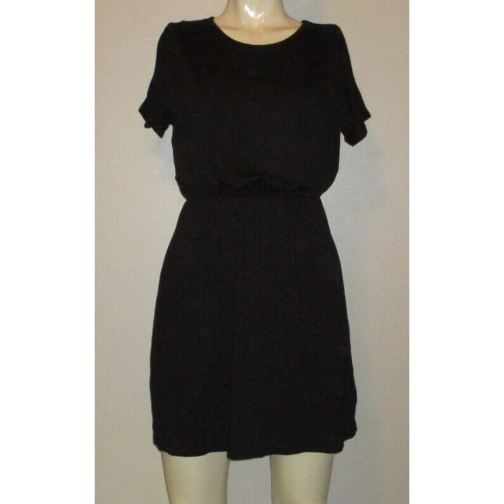 Olivia Rae NWT Black Mini Dress Elastic Waist XS Rayon Spandex Short Sleeve